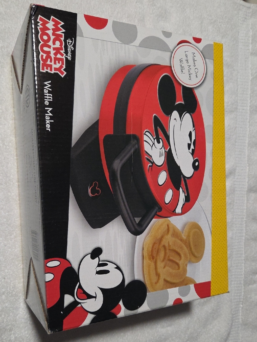 Disney Mickey Mouse Red and Black Character Waffle Maker
